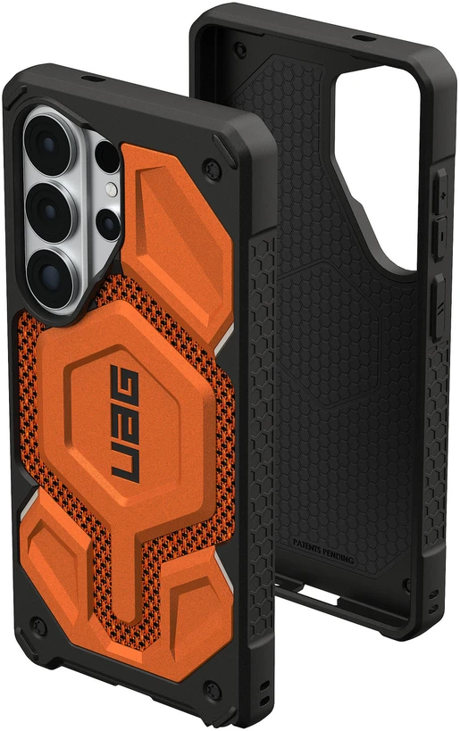 Carruzzo Urban Armor Gear Monarch Pro mobiliojo telefono dėklas 17,5 cm (6.9″) Užsegamas dėklas Juoda, Oranžinė