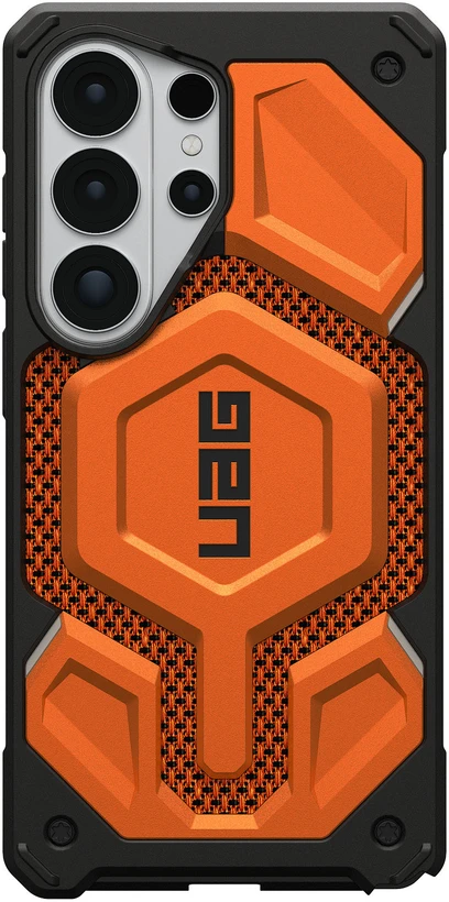 Carruzzo Urban Armor Gear Monarch Pro mobiliojo telefono dėklas 17,5 cm (6.9″) Užsegamas dėklas Juoda, Oranžinė