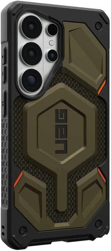 Dėklas Carruzzo Urban Armor Gear UAG Monarch Pro, Kevlar Element Žalias - Samsung Galaxy S26 Ultra