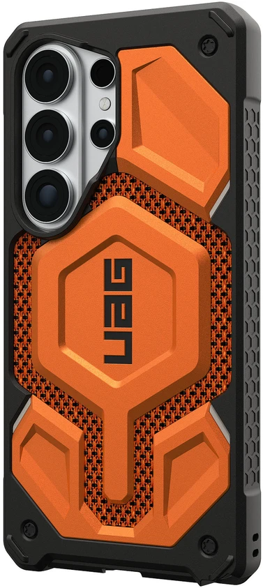 Carruzzo Urban Armor Gear Monarch Pro mobiliojo telefono dėklas 17,5 cm (6.9″) Užsegamas dėklas Juoda, Oranžinė
