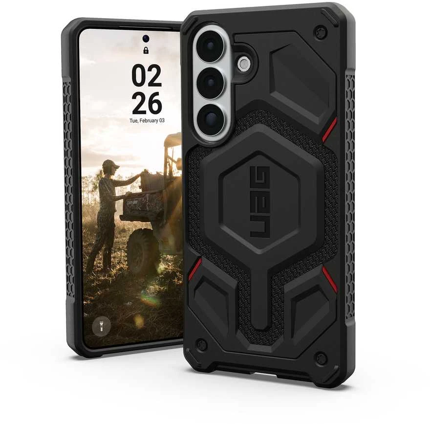 Dėklas Urban Armor Gear UAG Monarch Pro, Kevlar Juodas - Samsung Galaxy S26+
