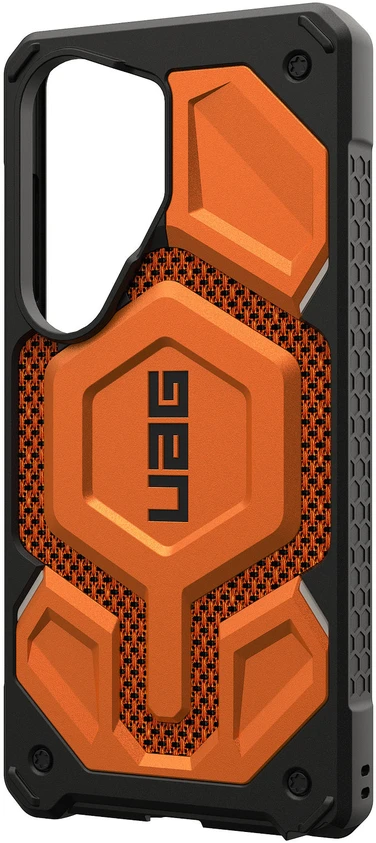 Carruzzo Urban Armor Gear Monarch Pro mobiliojo telefono dėklas 17,5 cm (6.9″) Užsegamas dėklas Juoda, Oranžinė