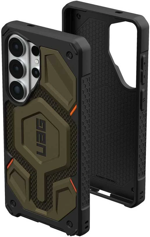 Dėklas Carruzzo Urban Armor Gear UAG Monarch Pro, Kevlar Element Žalias - Samsung Galaxy S26 Ultra