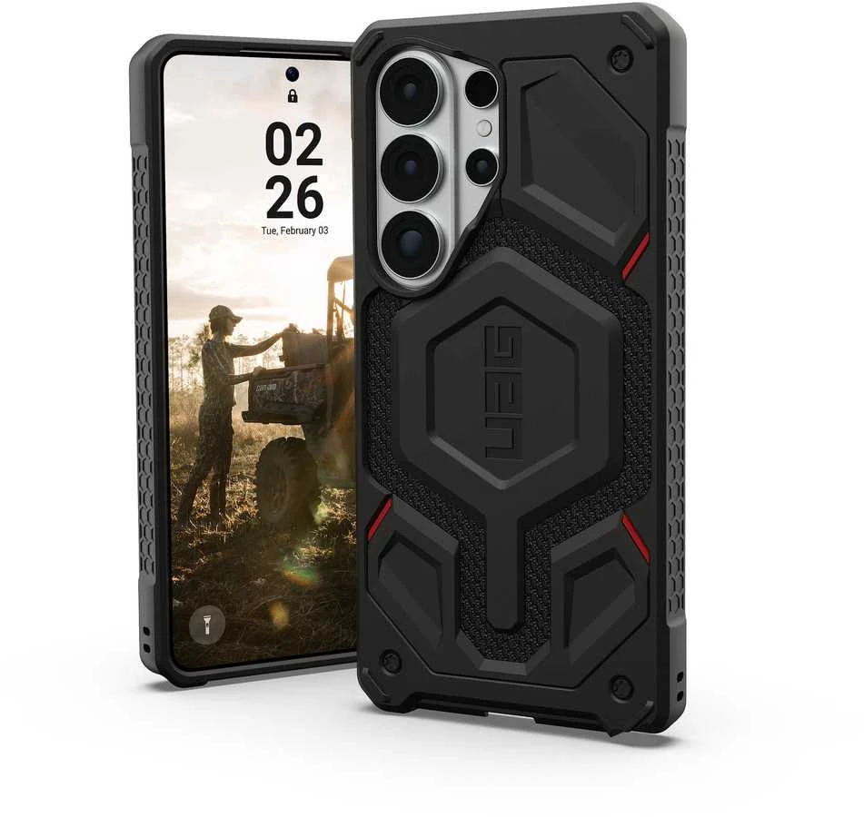 Dėklas Carruzzo Urban Armor Gear UAG Monarch Pro, Kevlar Juodas - Samsung Galaxy S26 Ultra