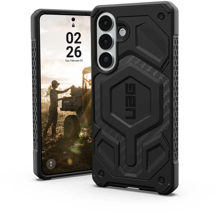 Dėklas Carruzzo „Urban Armor Gear UAG Monarch Pro“ – anglies pluošto, skirtas „Samsung Galaxy S26+“
