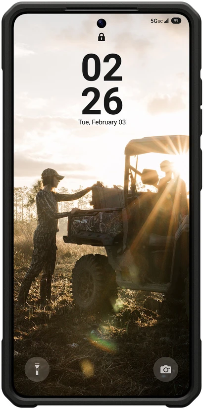 Carruzzo Urban Armor Gear Monarch Pro mobiliojo telefono dėklas 17,5 cm (6.9″) Užsegamas dėklas Juoda, Oranžinė
