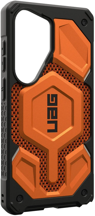 Carruzzo Urban Armor Gear Monarch Pro mobiliojo telefono dėklas 17,5 cm (6.9″) Užsegamas dėklas Juoda, Oranžinė