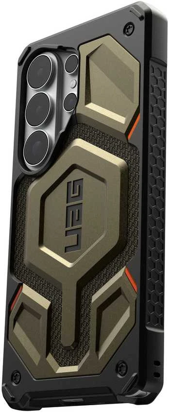 Dėklas Carruzzo Urban Armor Gear UAG Monarch Pro, Kevlar Element Žalias - Samsung Galaxy S26 Ultra