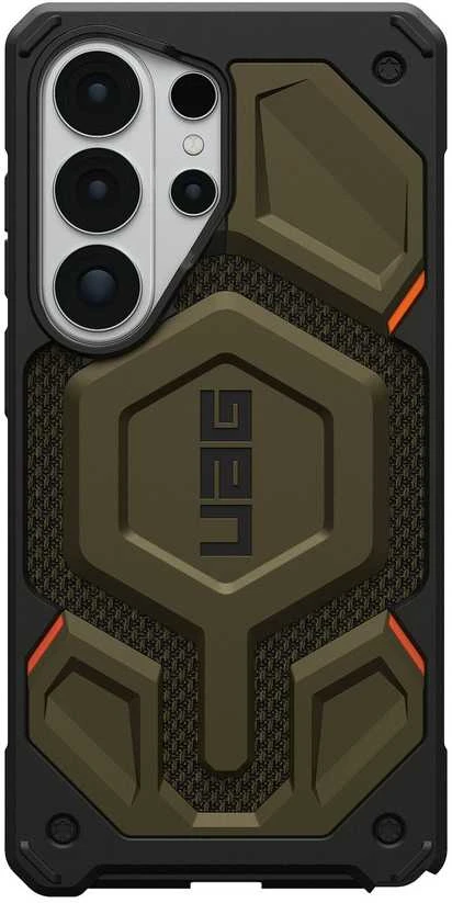 Dėklas Carruzzo Urban Armor Gear UAG Monarch Pro, Kevlar Element Žalias - Samsung Galaxy S26 Ultra