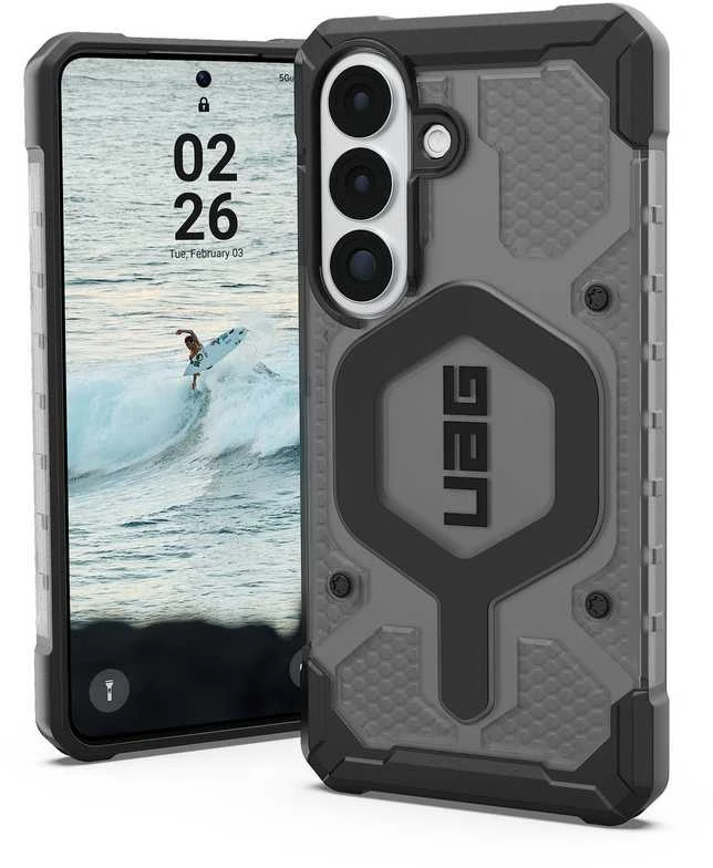 Dėklas Urban Armor Gear UAG Pathfinder skaidrus, pelenų/juodas - Samsung Galaxy S26