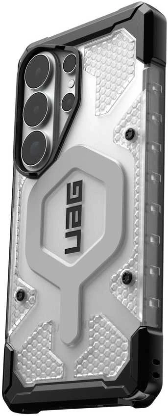 Carruzzo Urban Armor Gear UAG Pathfinder skaidrus, ledo spalvos/Sidabrinis dėklas - Samsung Galaxy S26 Ultra