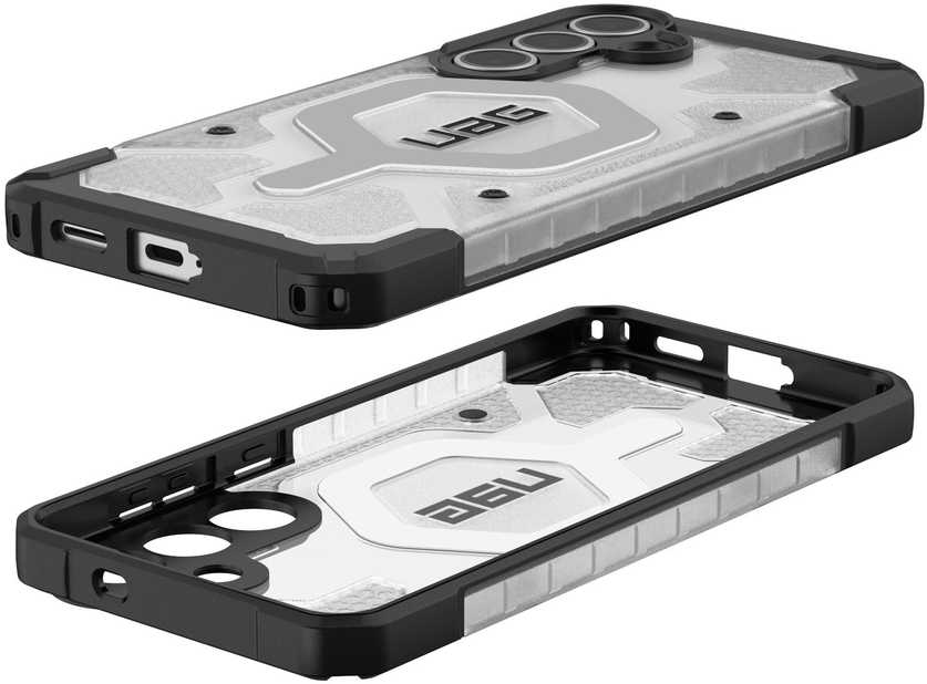 Dėklas Urban Armor Gear UAG Pathfinder Clear, ice/sidabrinis - Samsung Galaxy S25 FE