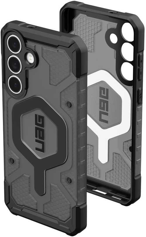 Dėklas Carruzzo Urban Armor Gear UAG Pathfinder skaidrus, pelenų/juodas - Samsung Galaxy S25 FE