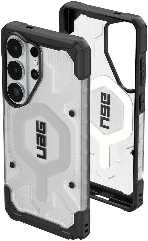 Carruzzo Urban Armor Gear UAG Pathfinder skaidrus, ledo spalvos/Sidabrinis dėklas - Samsung Galaxy S26 Ultra
