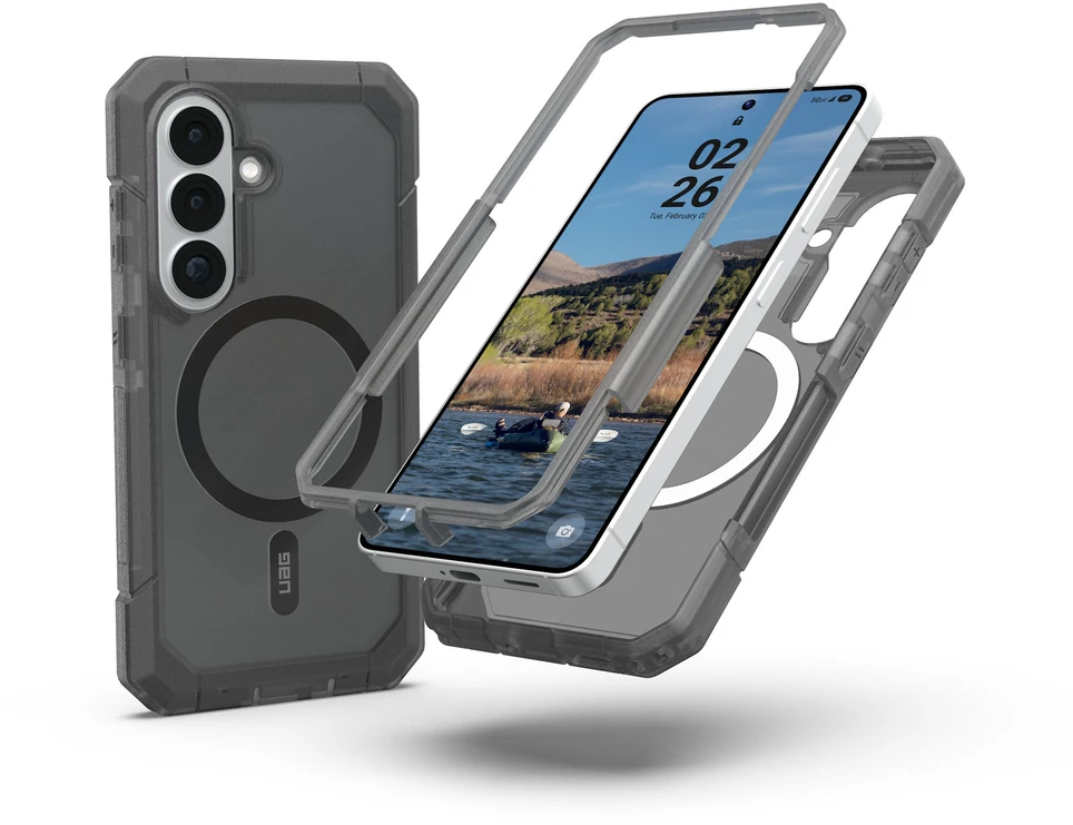 Dėklas Urban Armor Gear UAG kareivis, pelenų spalvos – „Samsung Galaxy S26“