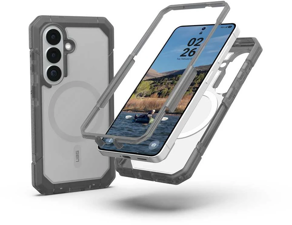 Dėklas „Urban Armor Gear“ UAG Trooper, skaidrus/peleninis – „Samsung Galaxy S26“