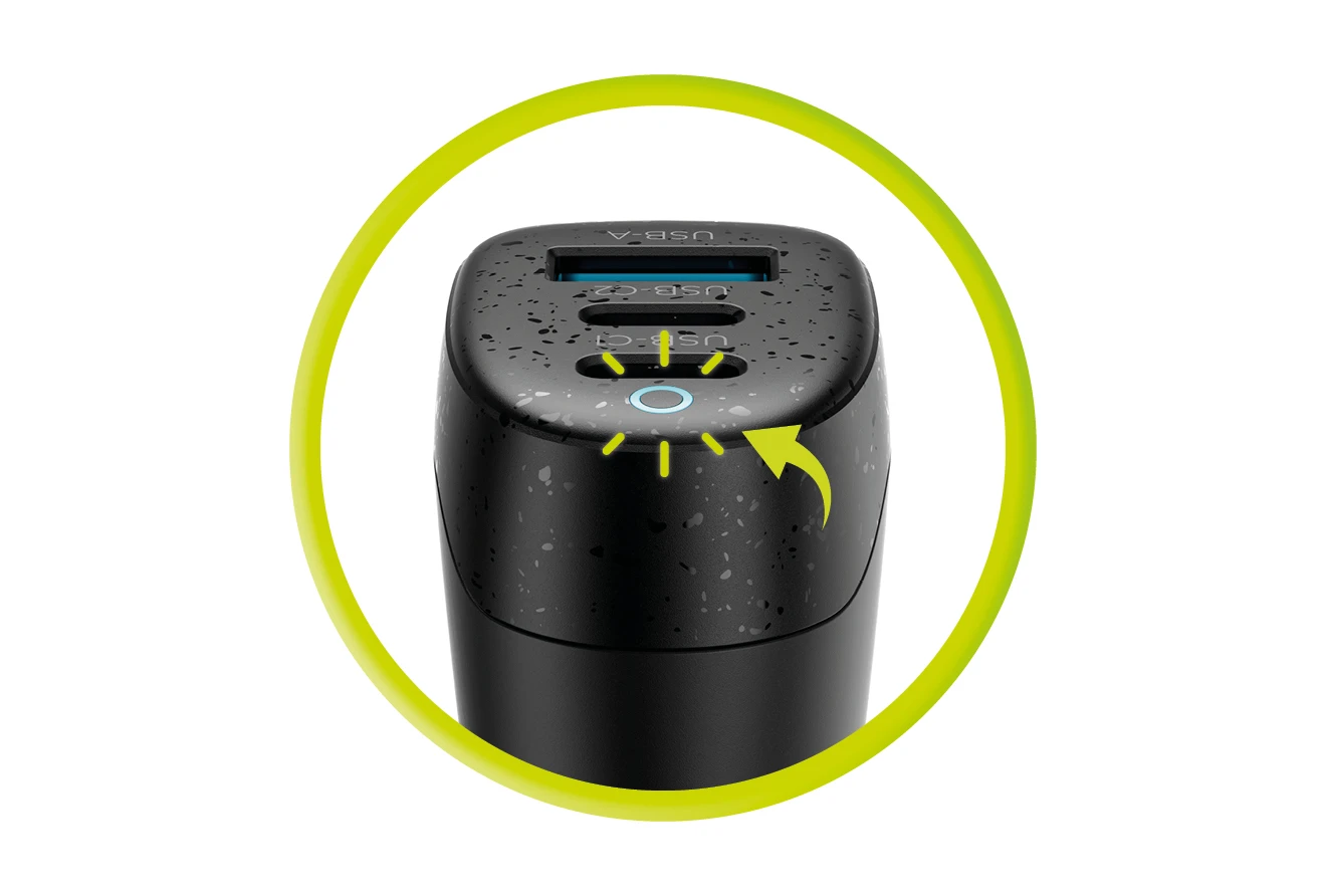 Mobile Origin 100 W automobilinis įkroviklis CA25 - 2x USB-C + USB-A aprašymas - Prekės nuotrauka