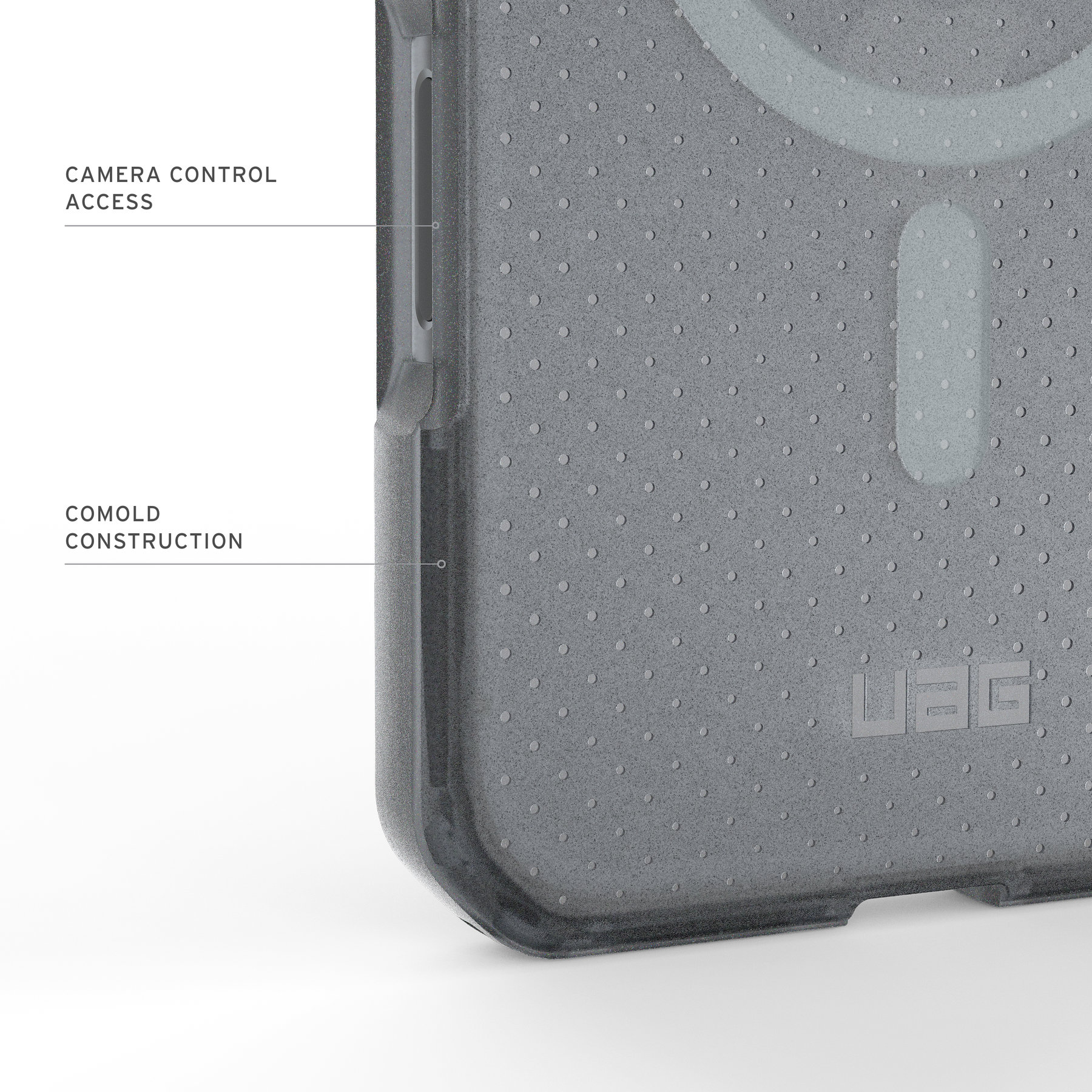 Dėklas Urban Armor Gear UAG Dot MagSafe, juodas - iPhone 18 Pro/17 Pro aprašymas - Prekės nuotrauka