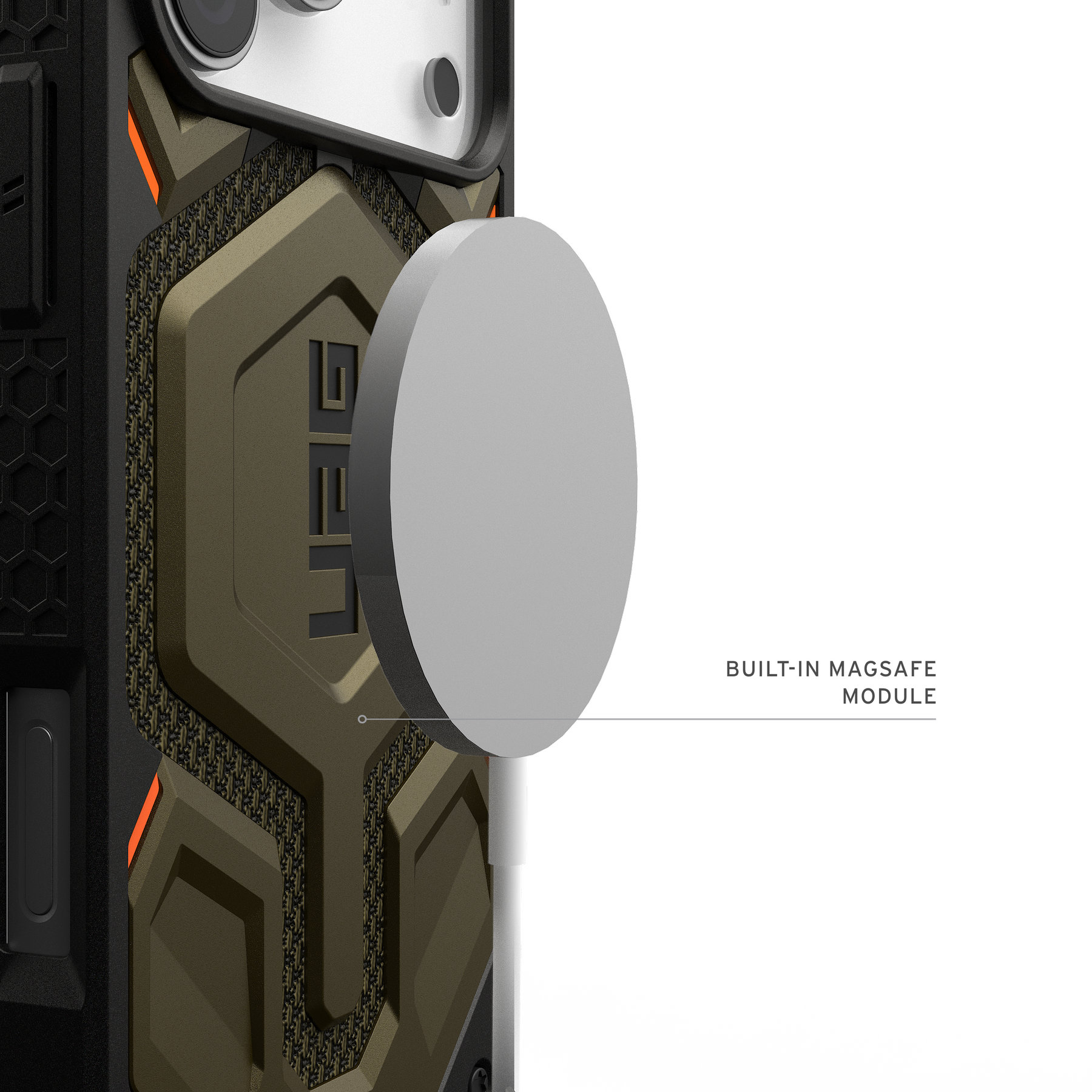 Dėklas Urban Armor Gear UAG Monarch Pro MagSafe, Kevlaro elemento žalia - iPhone 18 Pro Max/17 Pro Max aprašymas - Prekės nuotrauka