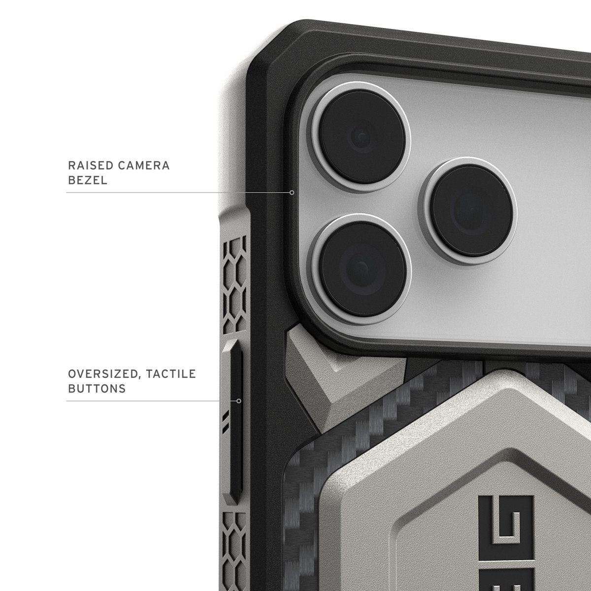 Dėklas Urban Armor Gear UAG Monarch Pro MagSafe, VEIL ice - iPhone 18 Pro Max/17 Pro Max aprašymas - Prekės nuotrauka