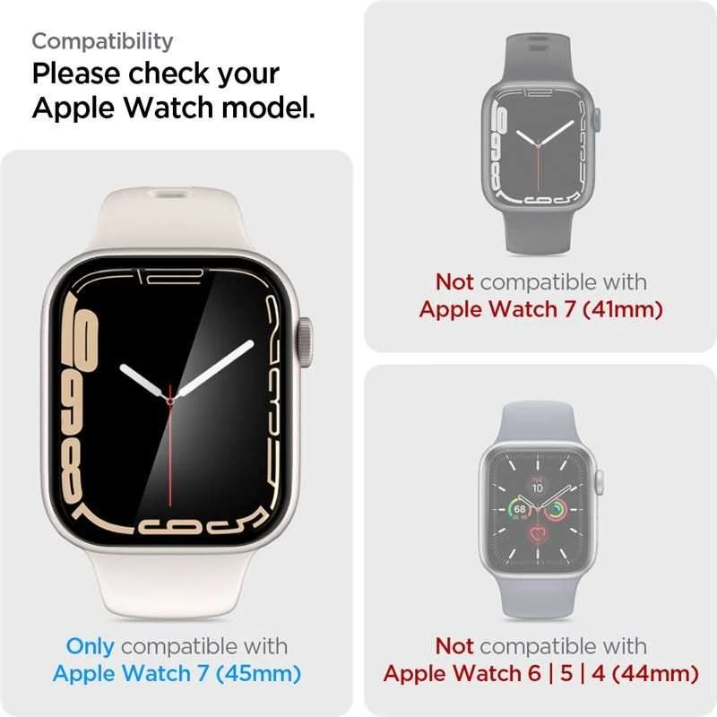 Apsauginis ekrano stiklas išmaniojo laikrodžio Apple Watch 7, 45mm, 2vnt.