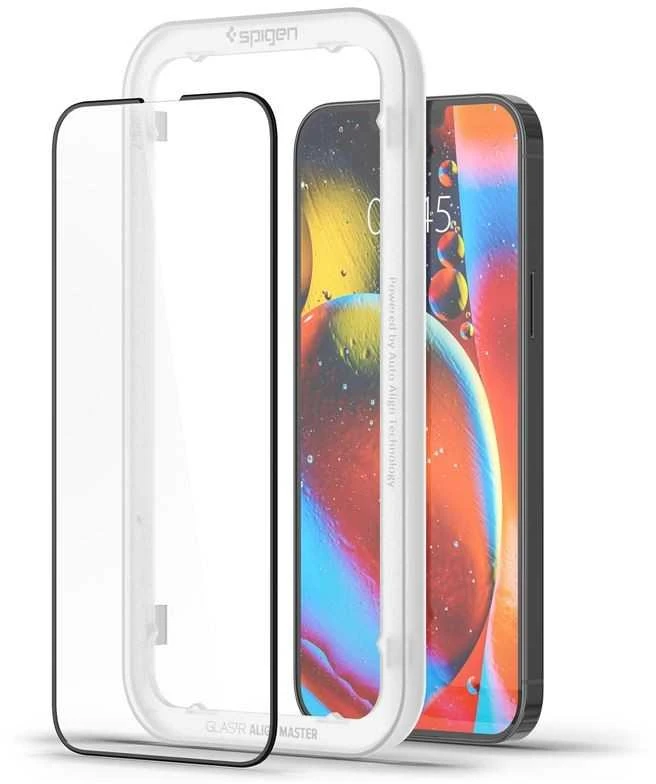 Ekrano apsauga Spigen tR Align Master 2 Pack, FC juodas - iPhone 14 Plus/iPhone 13 Pro Max