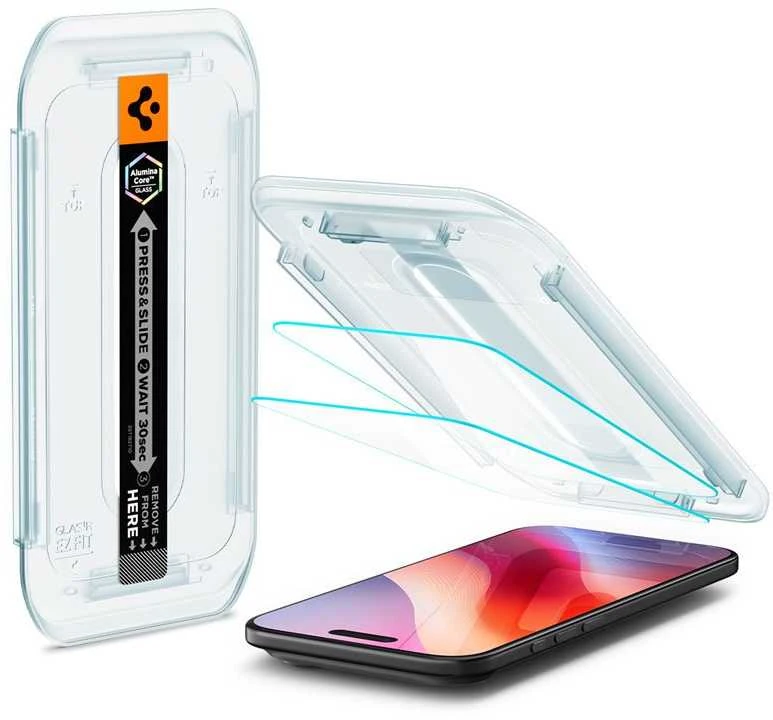 Apsauginis stiklas Spigen Glas.TR EZ Fit Pro skirtas Apple iPhone 17 Air – skaidrus