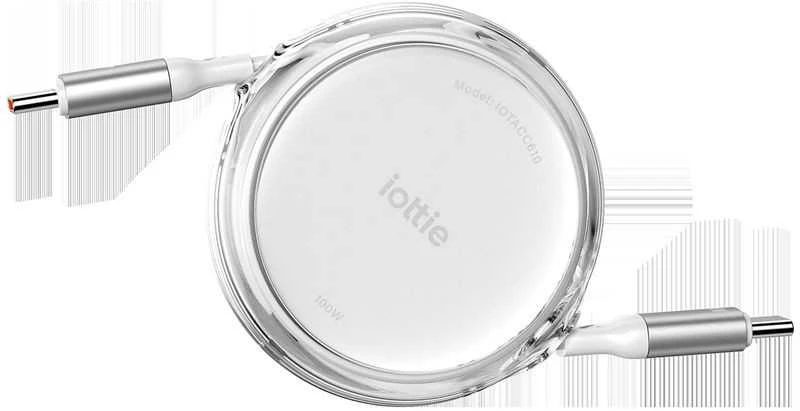 Kabelis iOttie 100W ištraukiamas USB-C kabelis, 2 vnt., baltas
