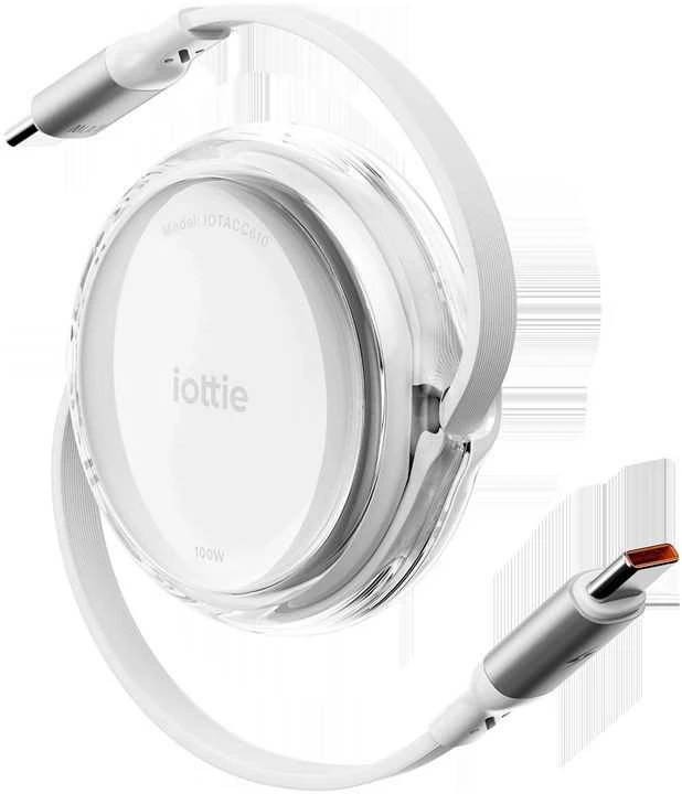 Kabelis iOttie 100W ištraukiamas USB-C kabelis, 2 vnt., baltas