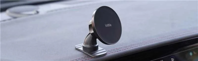 „iOttie iTap 3 MagSafe“ įleidžiamas laikiklis su magnetiniu žiedo adapteriu