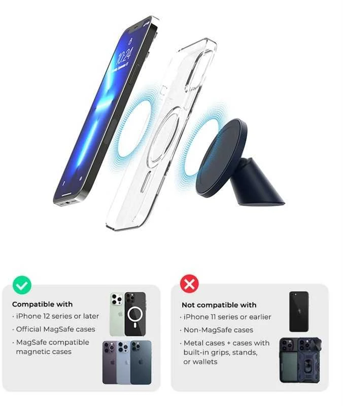 „iOttie Velox MagSafe“ magnetinis įleidžiamas laikiklis