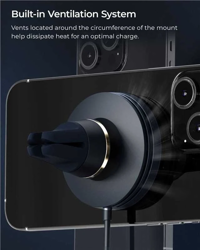 iOttie Velox Mini MagSafe magnetinis belaidis oro išleidimo angos laikiklis
