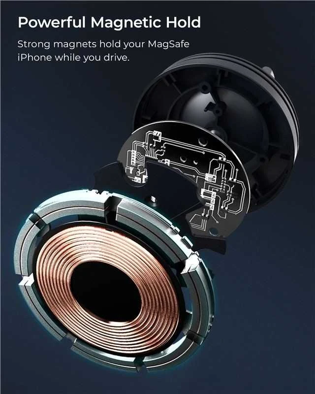 iOttie Velox Mini MagSafe magnetinis belaidis oro išleidimo angos laikiklis