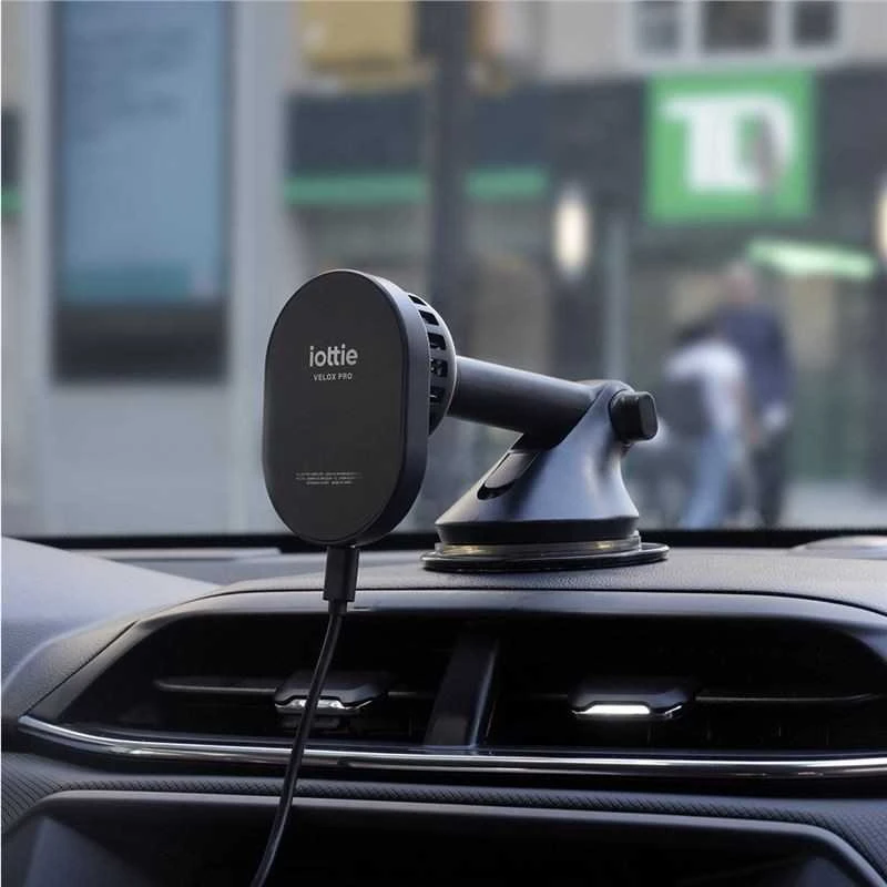 „iOttie Velox Pro MagSafe“ magnetinis belaidis „CryoFlow“ aušinimo laikiklis automobiliui, skirtas prietaisų skydeliui ir priekiniam stiklui
