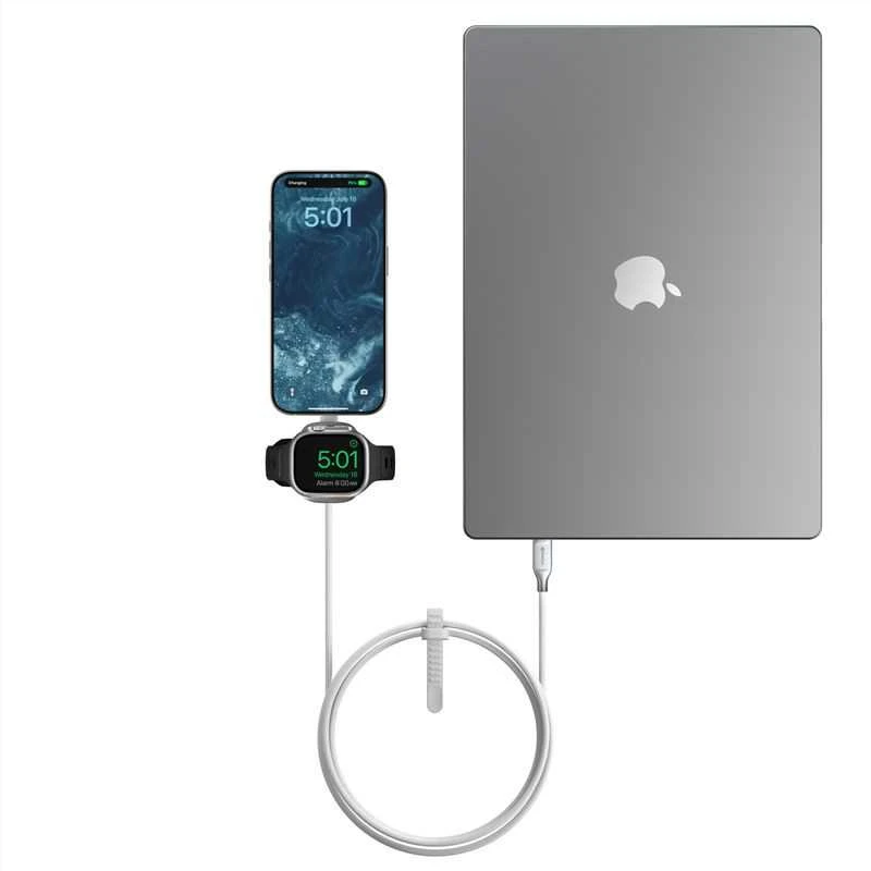 Kabelis įkroviklis Nomad Universal Cable for Apple Watch, 1,5m, baltas