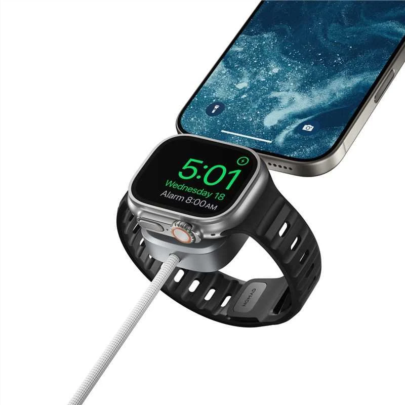 Kabelis įkroviklis Nomad Universal Cable for Apple Watch, 1,5m, baltas