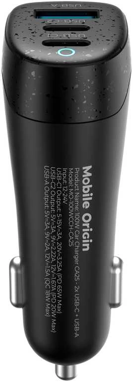 Mobile Origin 100 W automobilinis įkroviklis CA25 - 2x USB-C + USB-A
