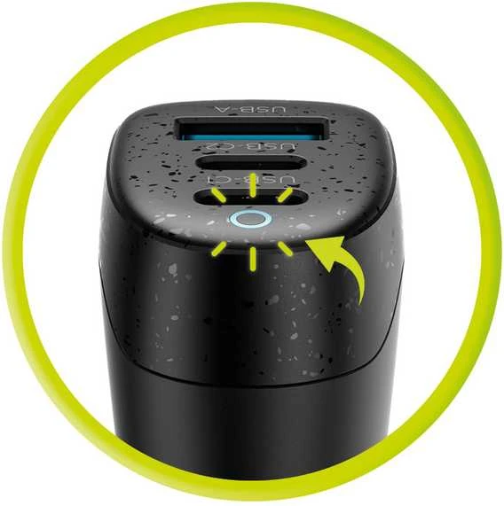 Mobile Origin 100 W automobilinis įkroviklis CA25 - 2x USB-C + USB-A