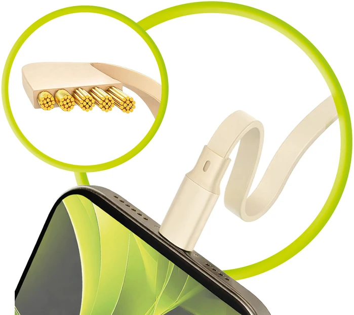 Mobile Origin 100 W ištraukiama kabelio dėžutė USB-C į USB-C CB7, smėlio spalvos