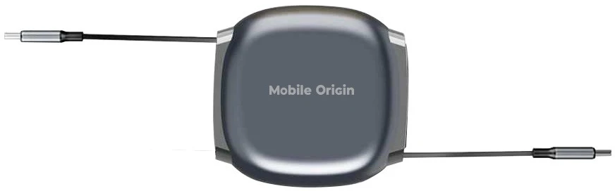 Mobile Origin 100W ištraukiama USB-C į USB-C kabelio dėžutė CB7 kosminė pilka