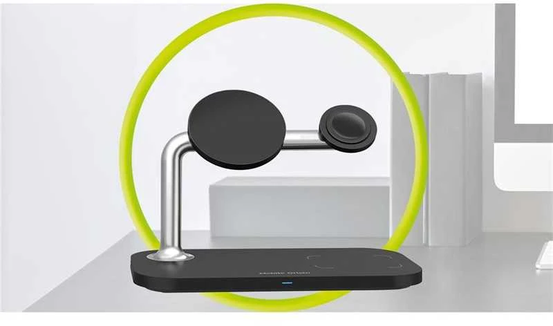 Mobile Origin 3in1 Wireless Magnetic Charger MO1, juodas