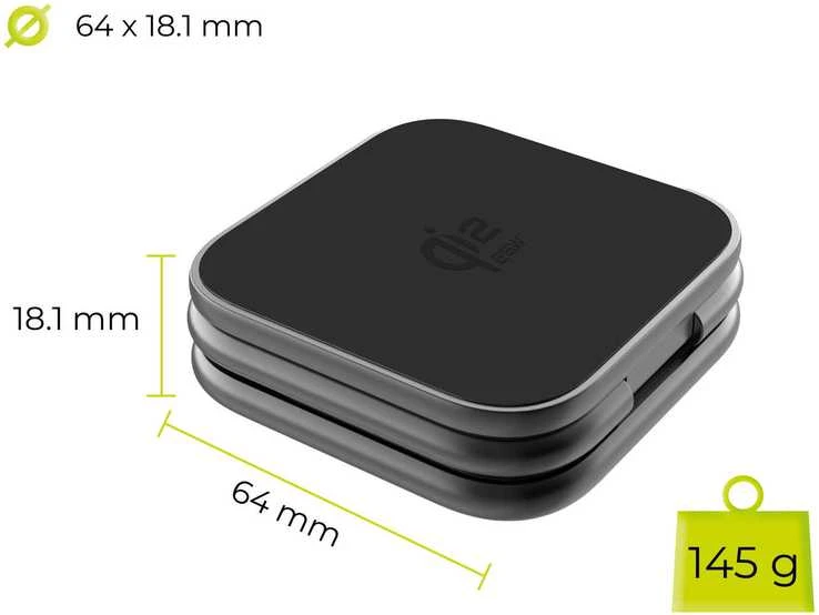 Mobile Origin 3 viename Qi2 25W itin plonas sulankstomas įkroviklis PW36 suderinamas su MagSafe matinė juoda