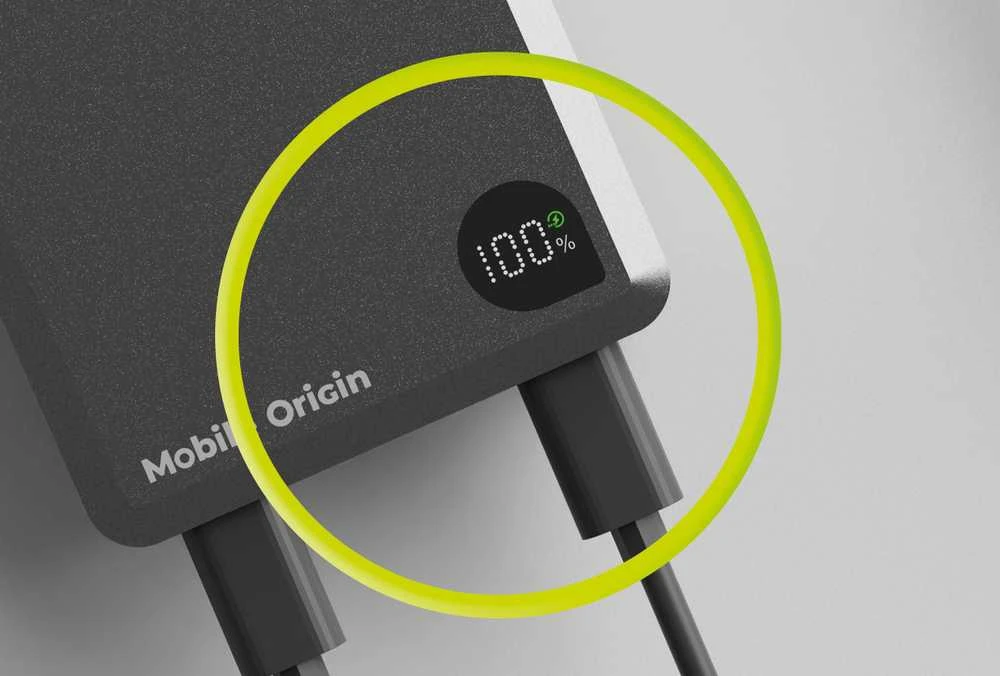Mobile Origin 30 W PD 20000 mAh aliuminio išorinis akumuliatorius PB14, suderinamas su MagSafe