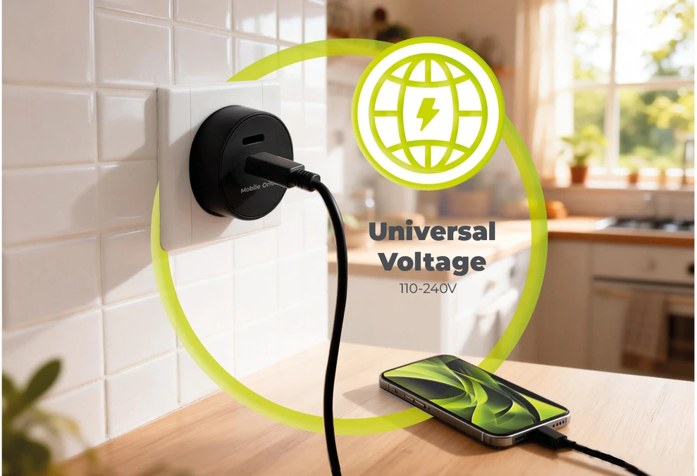 Mobile Origin 30W įkroviklio kištukas PW33 - 2x USB-C, juodas