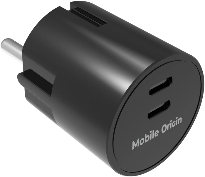 Mobile Origin 30W įkroviklio kištukas PW33 - 2x USB-C, juodas