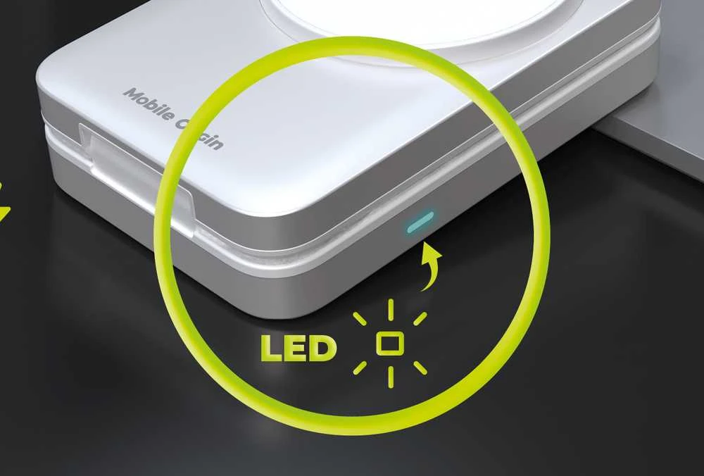 „Mobile Origin 3in1 Qi2 25W“ sulankstomas įkrovimo stovas PW35, suderinamas su „MagSafe“