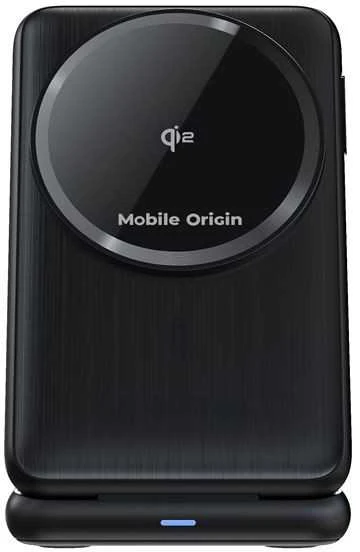 Mobile Origin 3in1 sulankstomas Qi2 įkroviklis PW8, juodas