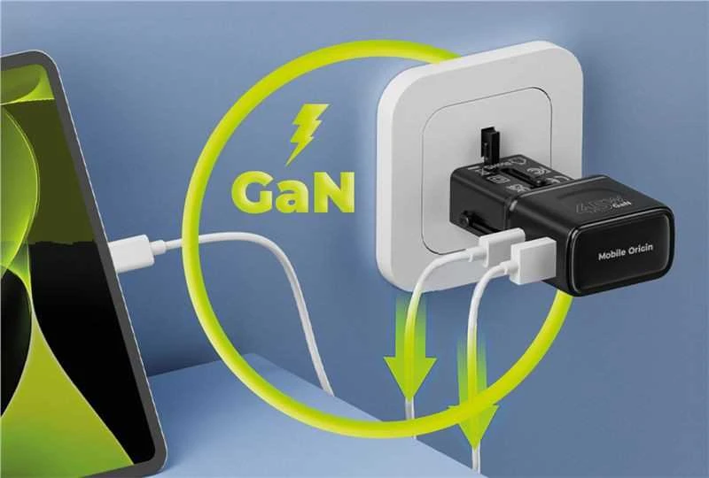 Įkroviklis Mobile Origin 45W Travel Adapteris, EU/US/UK/AU PW26, juodas