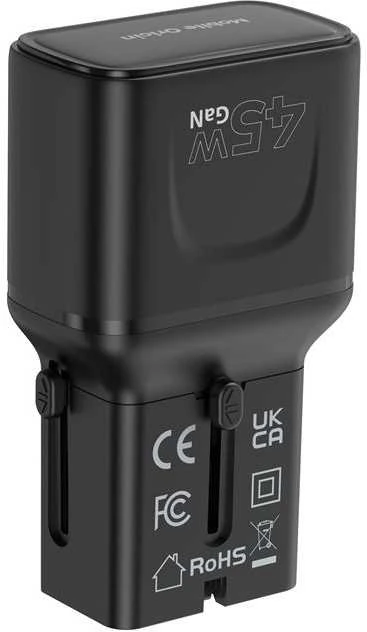 Įkroviklis Mobile Origin 45W Travel Adapteris, EU/US/UK/AU PW26, juodas