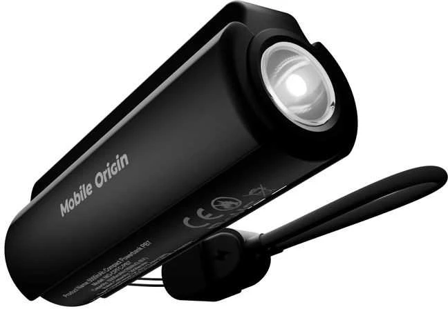 „Mobile Origin“ 5000 mAh kompaktiška „PowerBank PB7“ su žibintuvėliu ir USB-C laidu